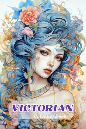 Victorian Coloring Book. Line art. Fun: Relax, Vintage Retro Beauty von Independently published